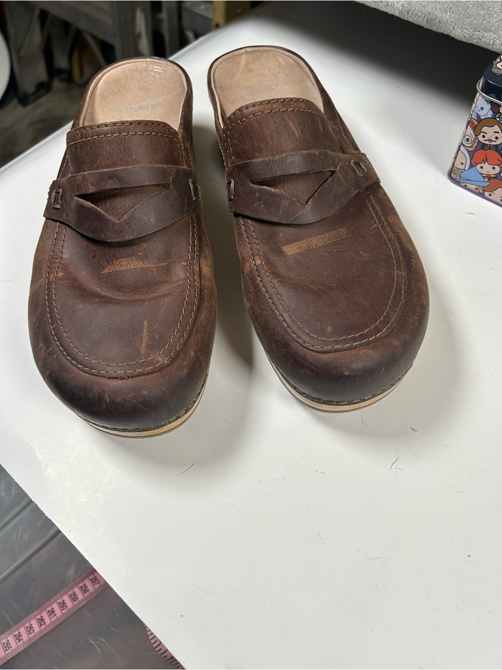 Dansko Bel Brown Leather Slip-On Clog Mules - Women - Picture 3 of 10